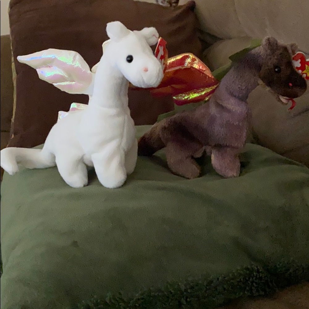 TY Beanie babies - 2 dragons